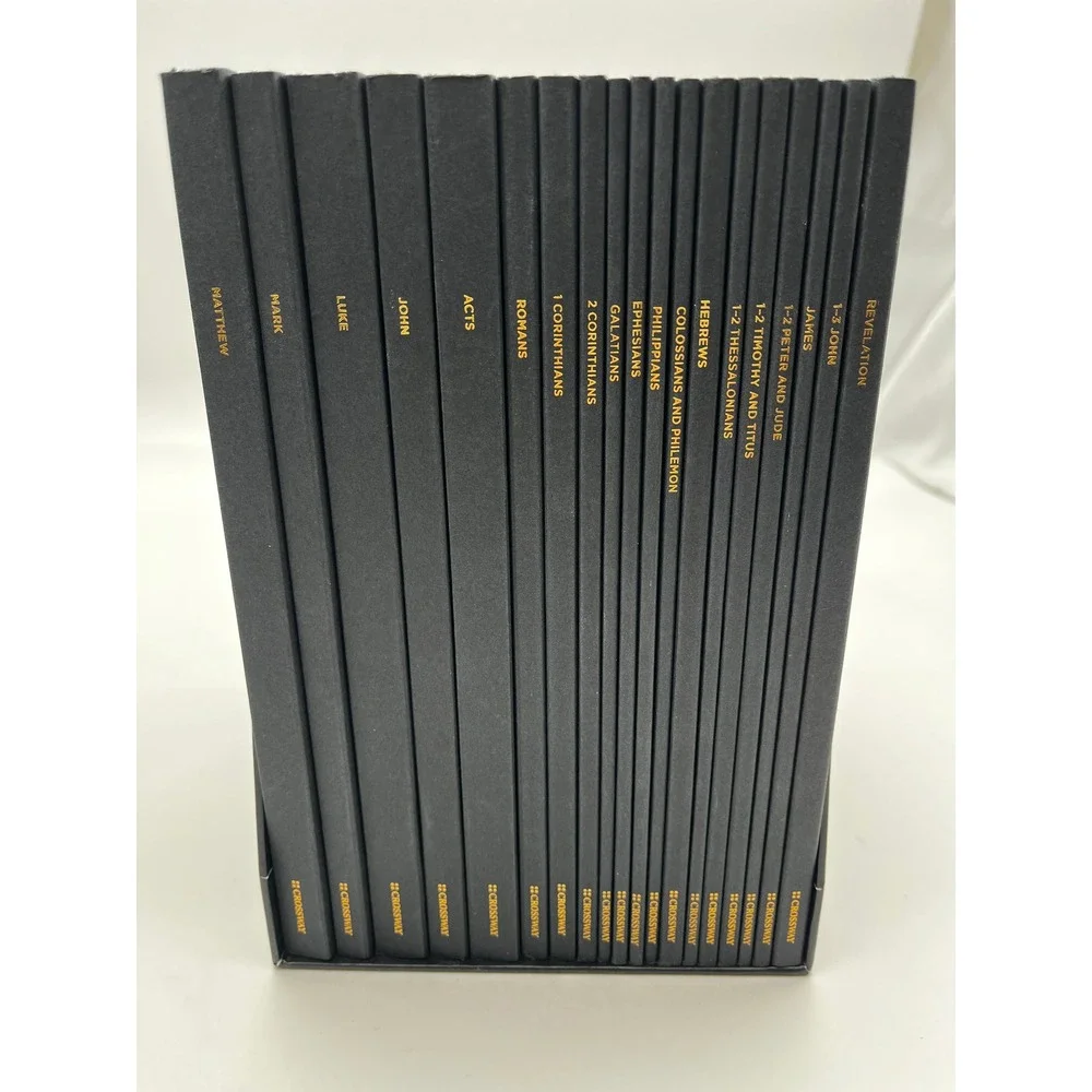 Crossway ESV Scripture Journal New Testament Set Black Gold 19 Books Bible Study